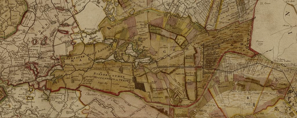 Kaart ca 1750